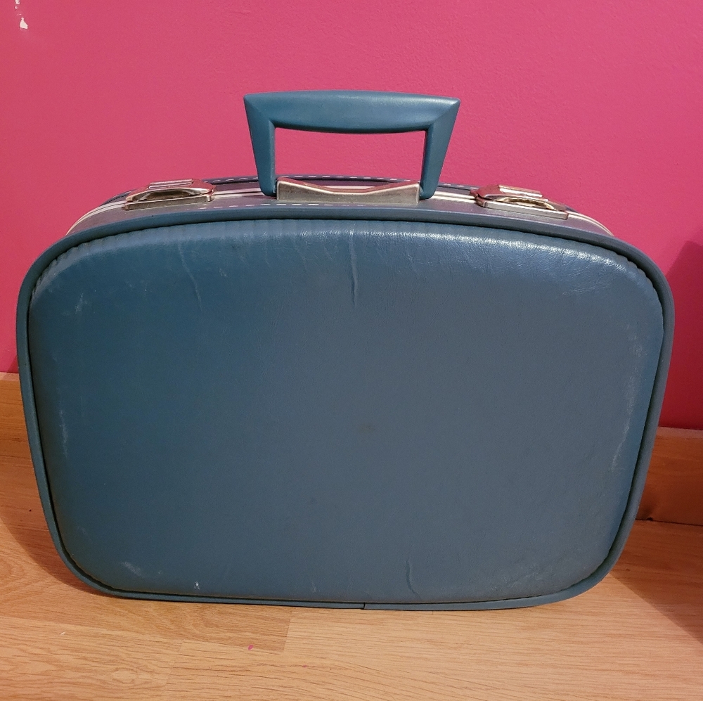 Vintage Blue Suitcase